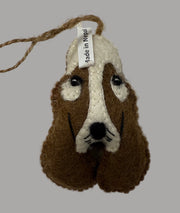 Wool Felt Christmas Ornament- Dog with Droopy Ears Robin Boutique