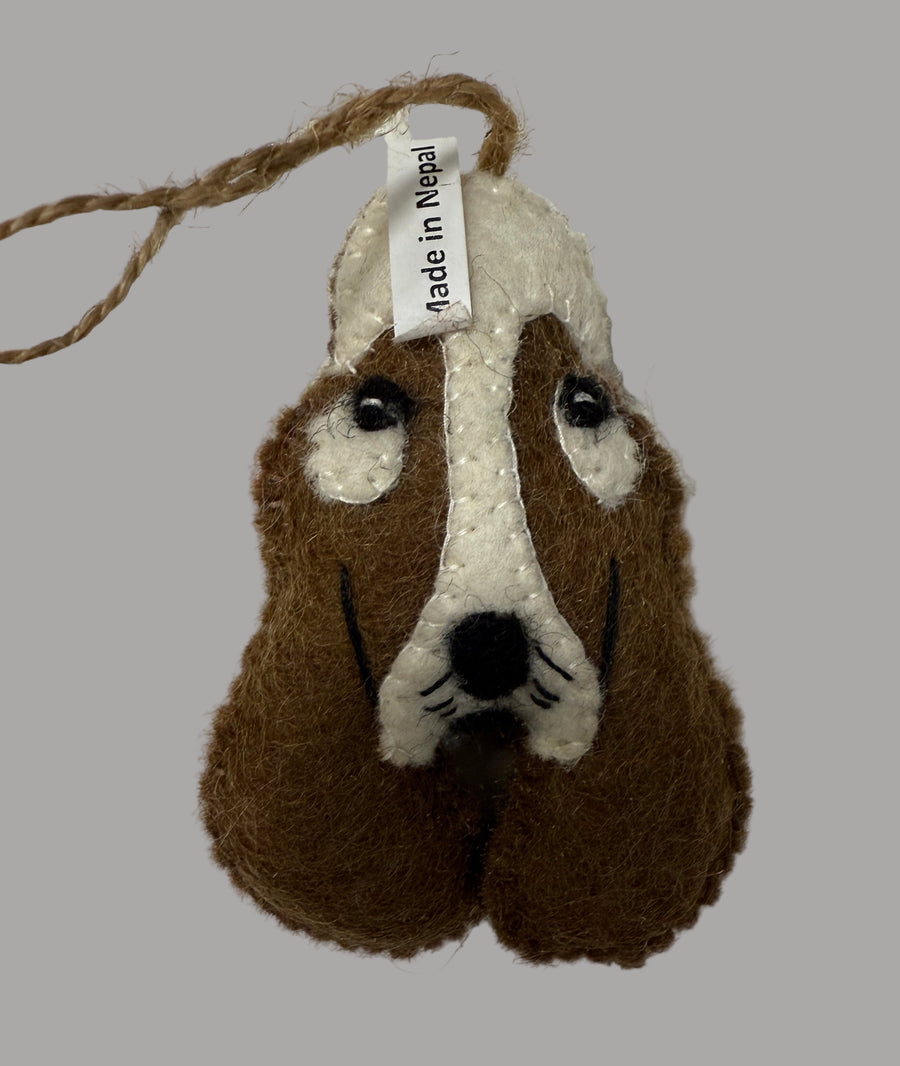 Wool Felt Christmas Ornament- Dog with Droopy Ears Robin Boutique