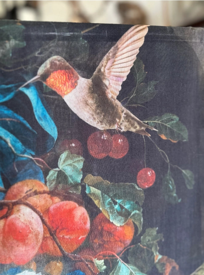 Flight of Fancy Scarf with Hummingbirds a& Floral by Market of Stars Robin Boutique