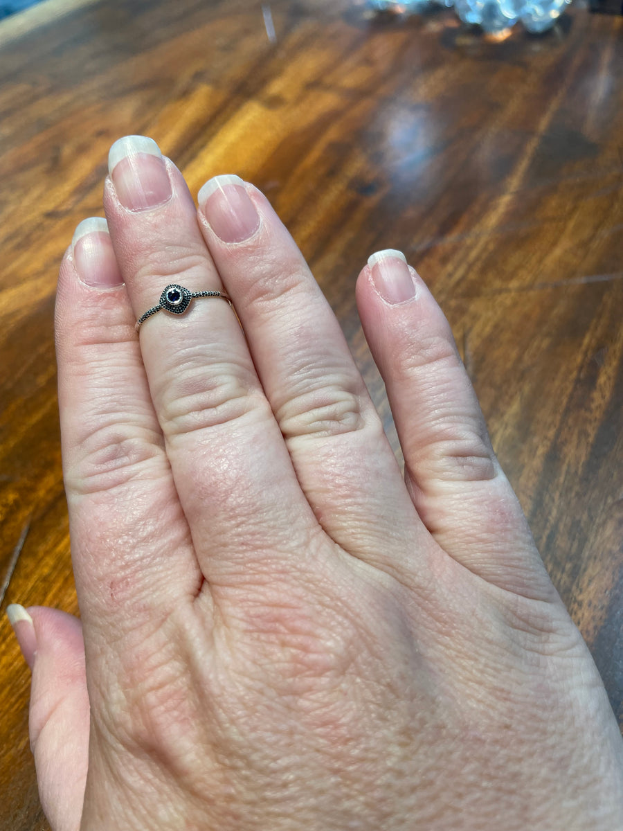 Iolite Stacking Ring in Silver