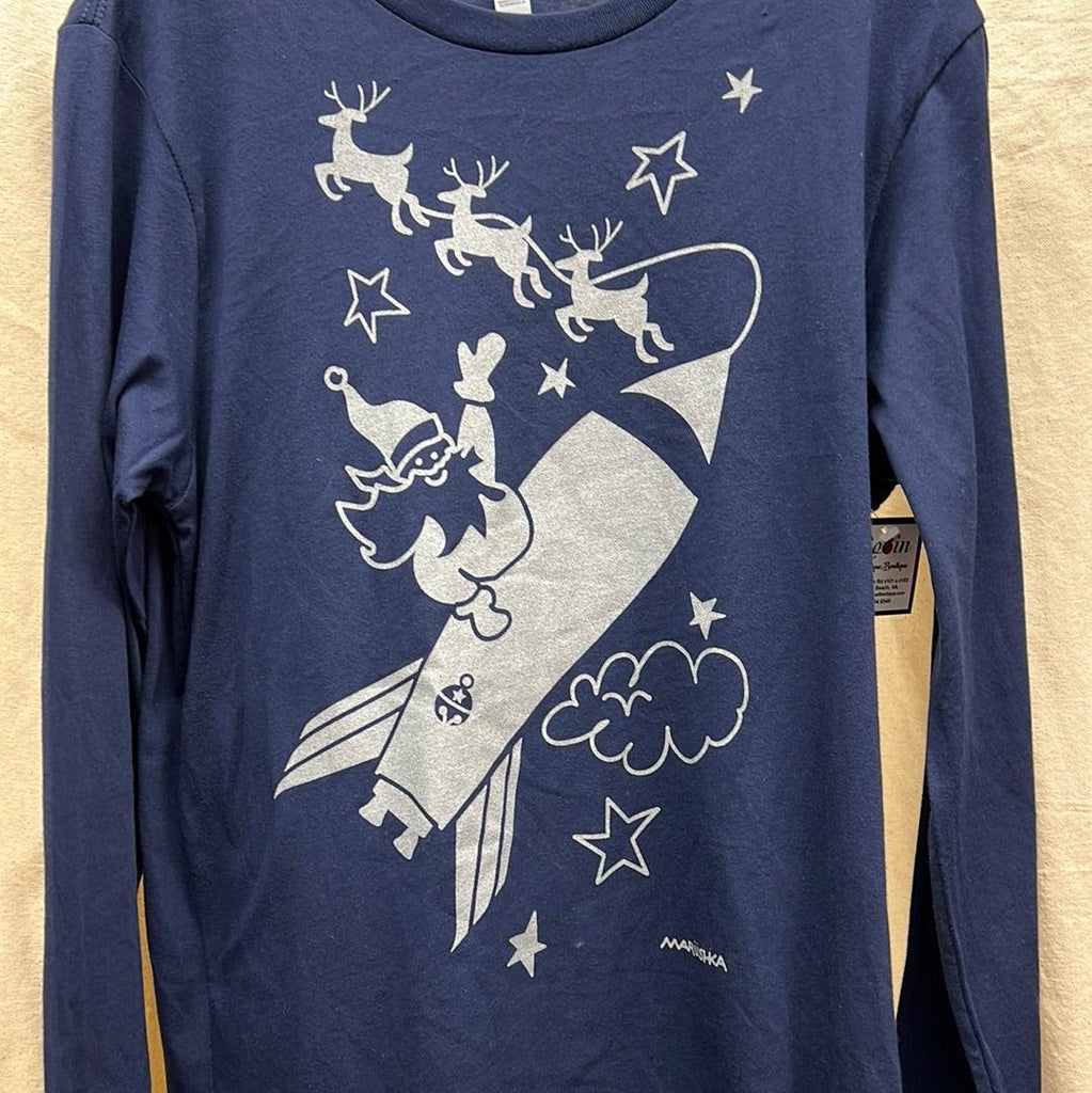 Santa Rocket Tunic Tee - Robin Boutique-Boutique 