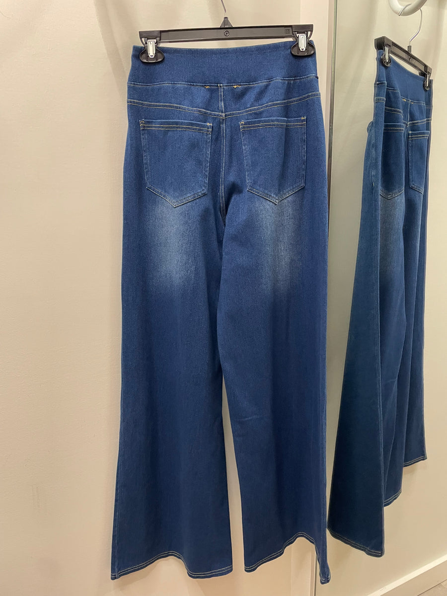 Wide Leg Pull On Ultra Stretch Jean by Compli K