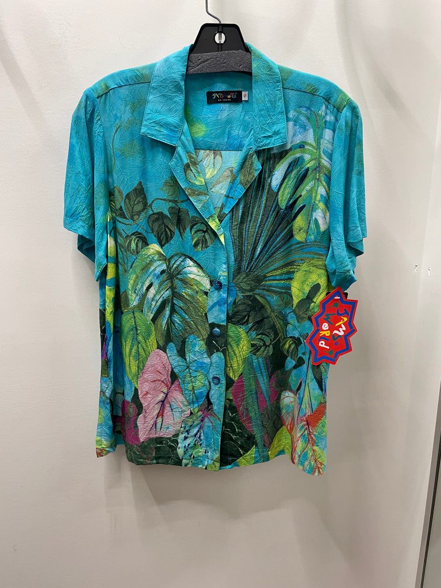 Aloha Top in Emerald Forest Print by Jams World