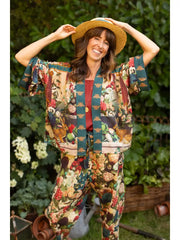 Stay Gold Cropped Pixie Kimono by Market Of Stars