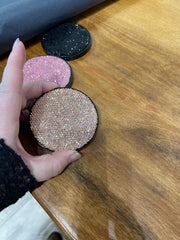 Rhinestone Round Compact Mirror