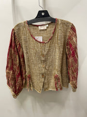 Open Weave Plaid Crop Jacket by Paper Lace