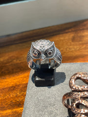Owl Eyes Ring in Silver