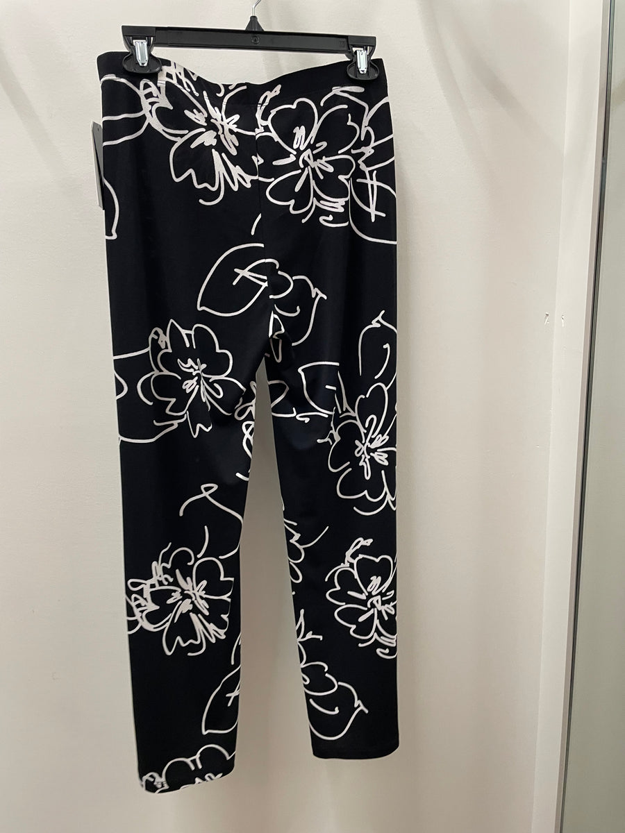 Crepe Knit Side Slit Ankle Pant by Clara Sun Woo