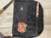 Denim Patch Messenger Bag