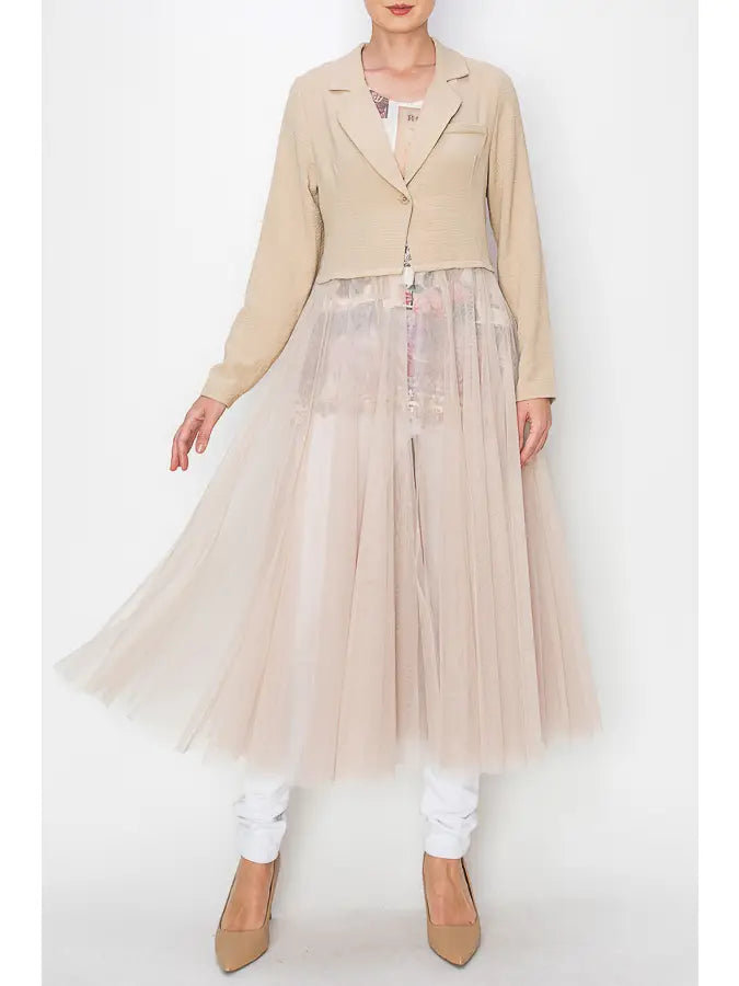 Cardigan Mesh Blazer by Origami