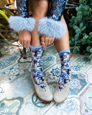 Casper and Trees Sheer Crew Sock Robin Boutique