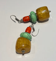 Copal Triple Stacked Earrings