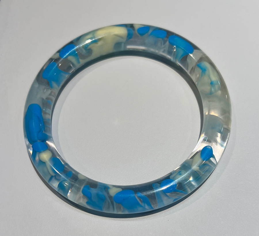 Small Inlay Flat Copal Bangle