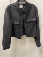 Shrunken Suede Button-Up Shirt by Hidden Jeans