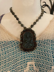 Labradorite Buddha Necklace