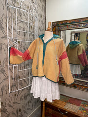 Half Moon Cropped Hooded Jacket #11 by Kantha Bae