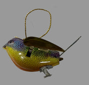 Metal Tin Bird Ornaments Mechanical Moving Parts Robin Boutique
