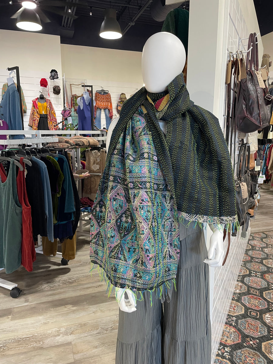 Silk Kantha Scarf #5006 by Robin