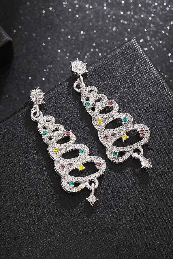 RHINESTONE CHRISTMAS TREE EARRINGS Robin Boutique
