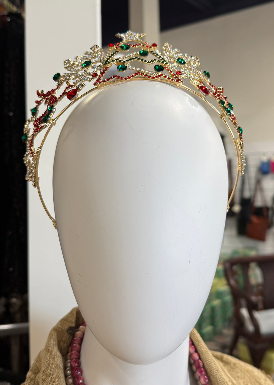 Christmas Reindeer Tiarra Headband Crown Robin Boutique