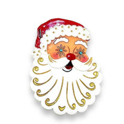 Starry Eyed Santa Brooch Lipstick & Chrome Robin Boutique