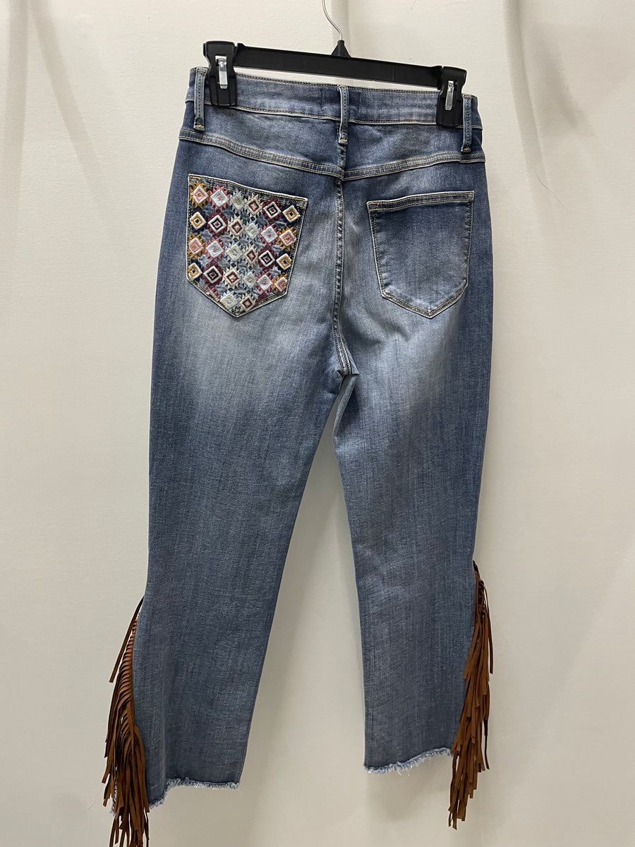 Clara Aztec Fringe Jean by Driftwood