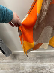 Retro Sunset Pleat Maxi Dress