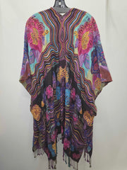 Rainbow Floral Embroidered Reversible Tapestry Jacket