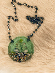 Under the Sea Resin Coaster Necklace by Gina
