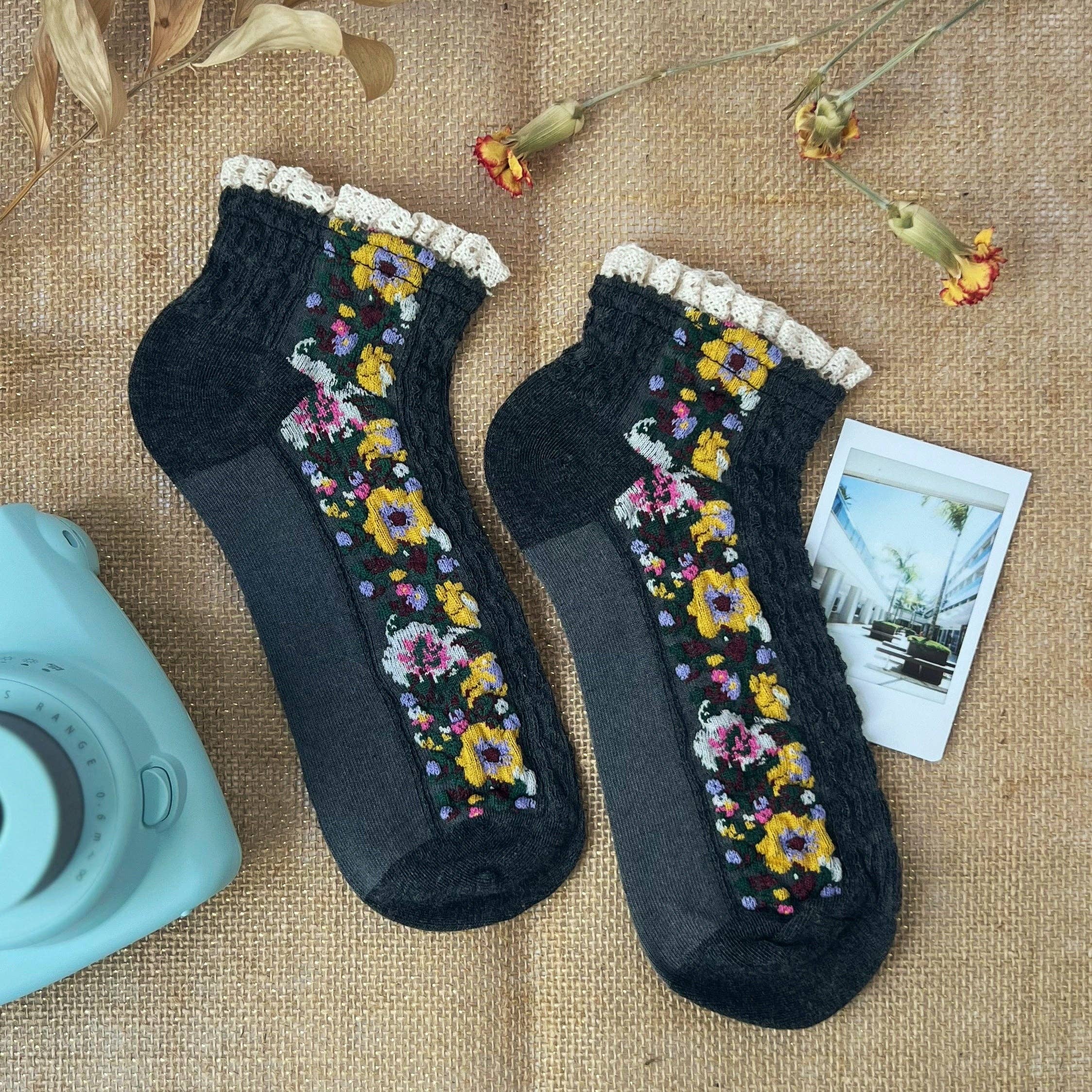 Audrey Vintage Ankle Socks Robin Boutique