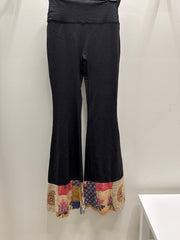 (Robin) collaborated M.Rena Faux Antiqued Leather Kantha Bell Pants