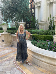 Carved Onyx Cicada Short Necklace