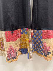 (Robin) collaborated M.Rena Faux Antiqued Leather Kantha Bell Pants