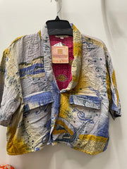 Kantha Clarity Crop Button Down #191 by Kantha Bae