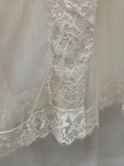 Natural Mesh Skirt with Butterfly Appliques