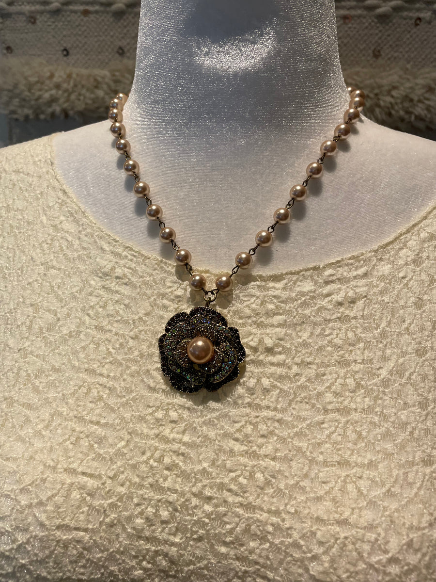 Crystal Rose Necklace by Gina