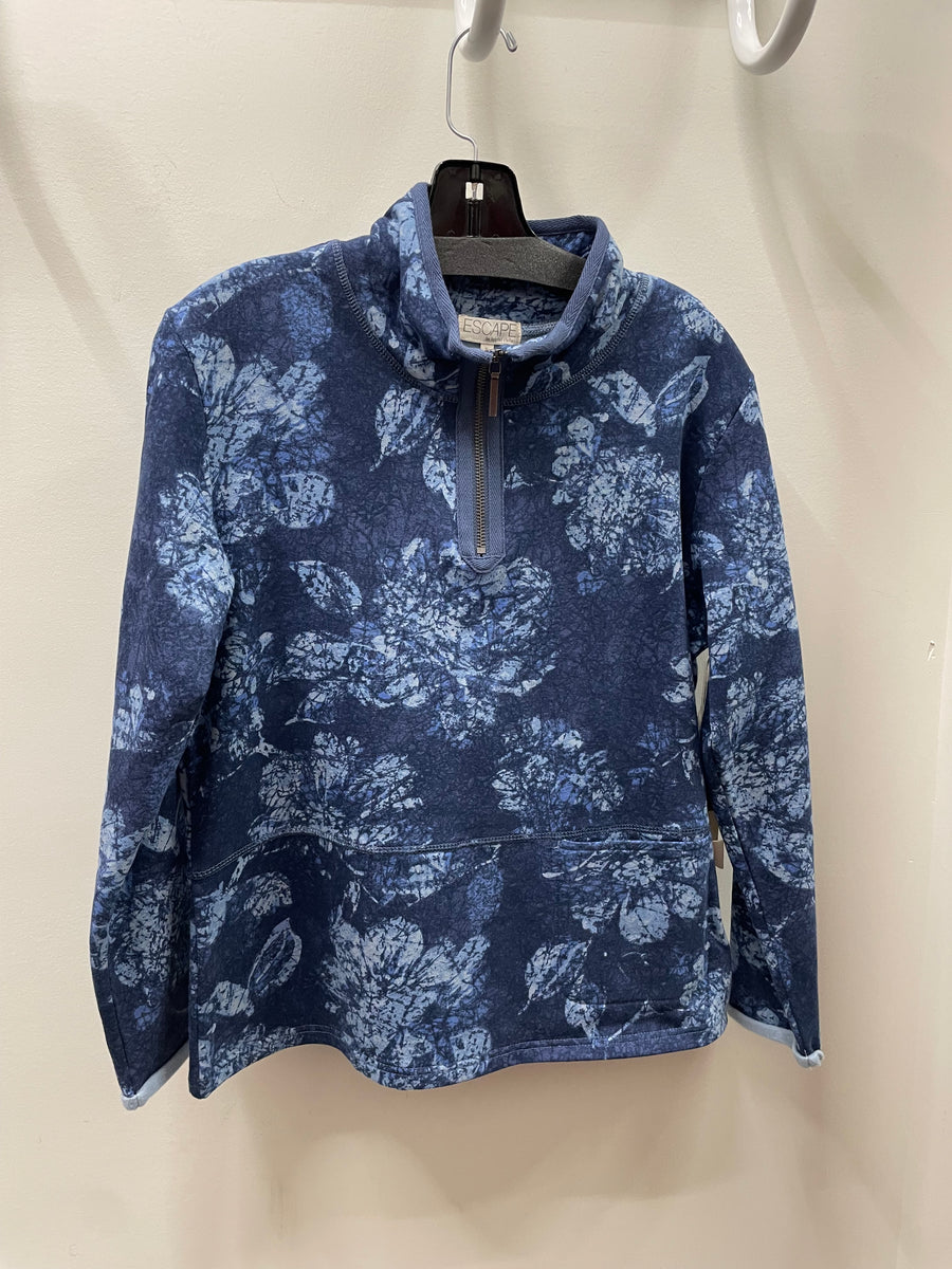 Floral Fleece Quarter Zip Pullover by Escape