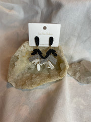 Ratan Palm Leaf Earrings