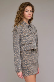 Cheetah Cargo Jacket by Hidden Jeans