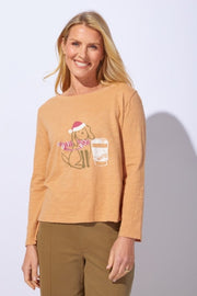 Destination Puppy Step Hem Boxy Tee by Escape