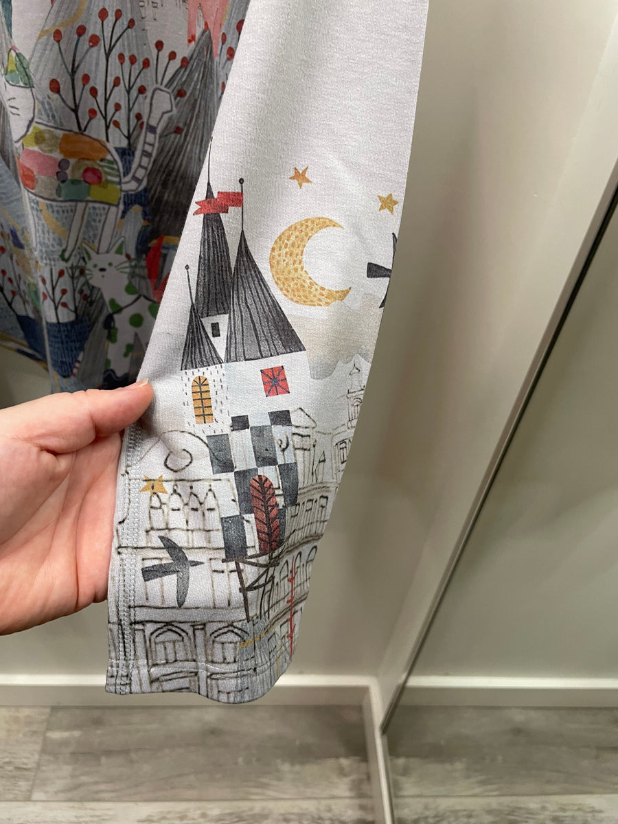 Long Sleeve Pullover in Meow-Dieval Times by Inoah