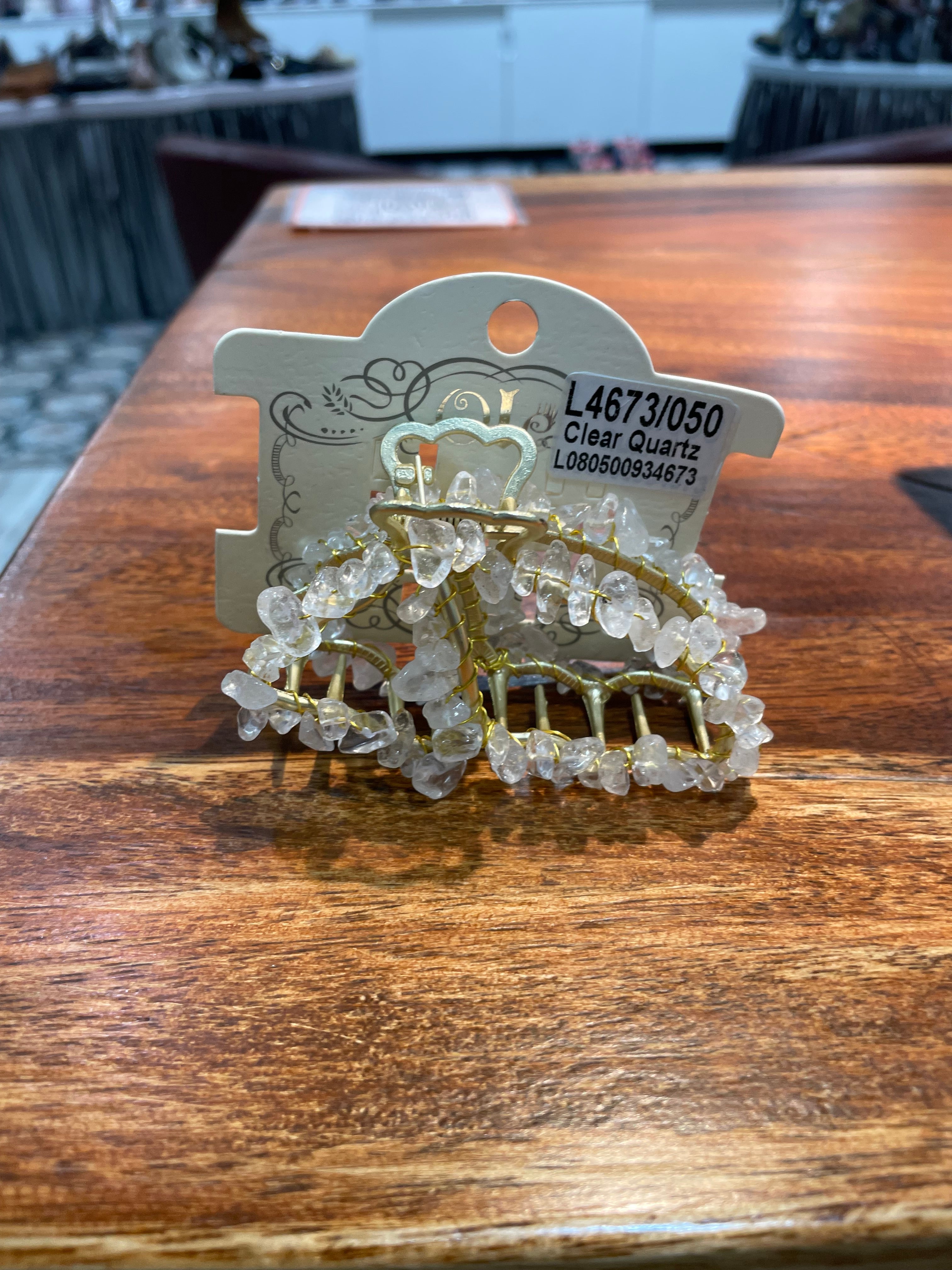 Irregular Stone Butterfly Hair Clip