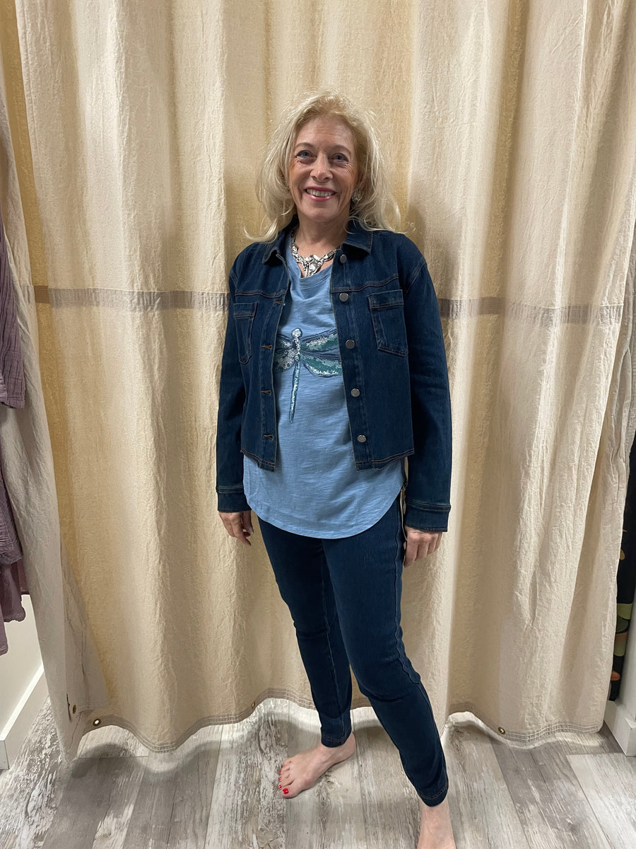 Denim Momentum Jacket by Escape Robin Boutique