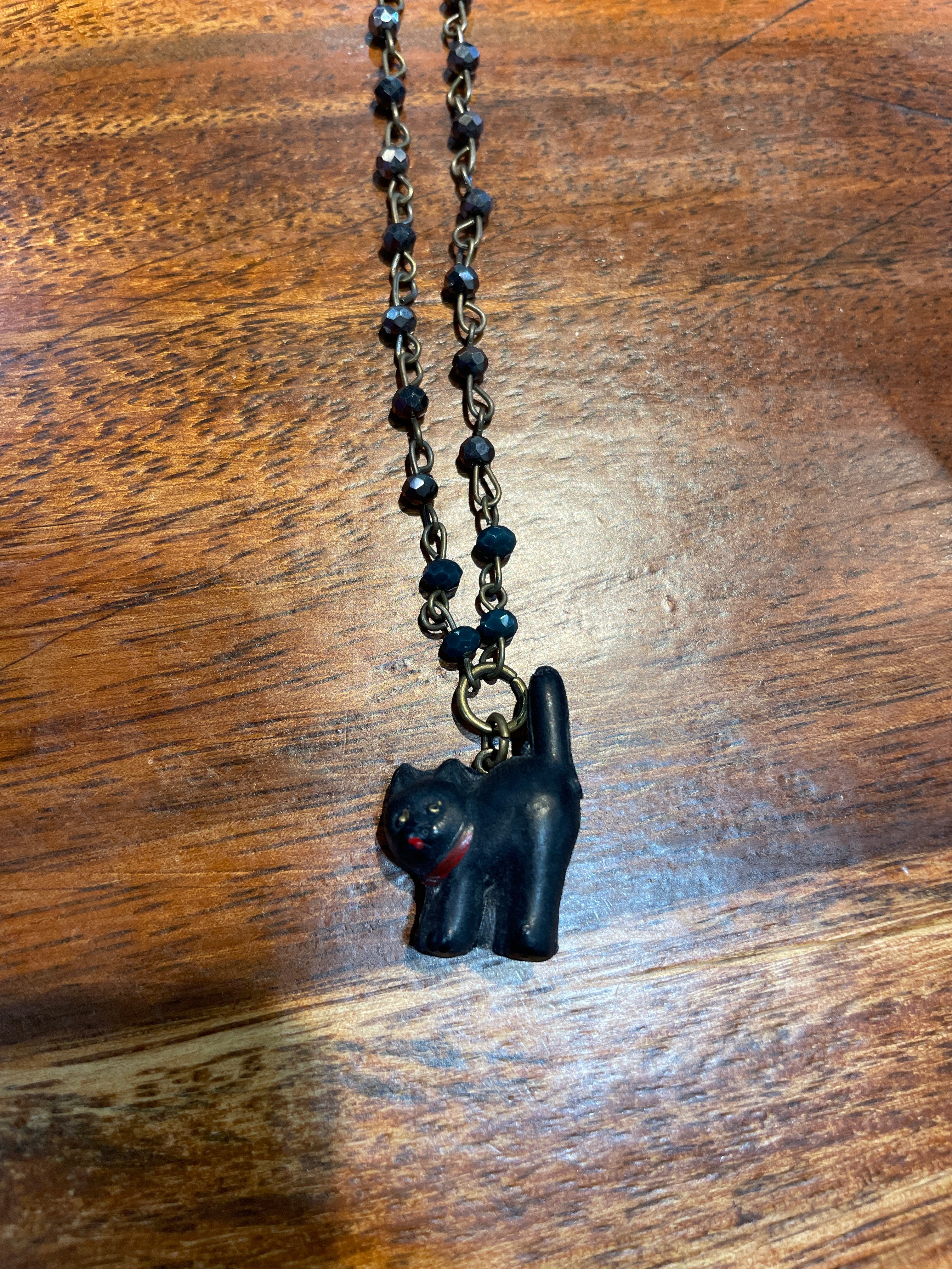 Black Cat Necklace by Gina