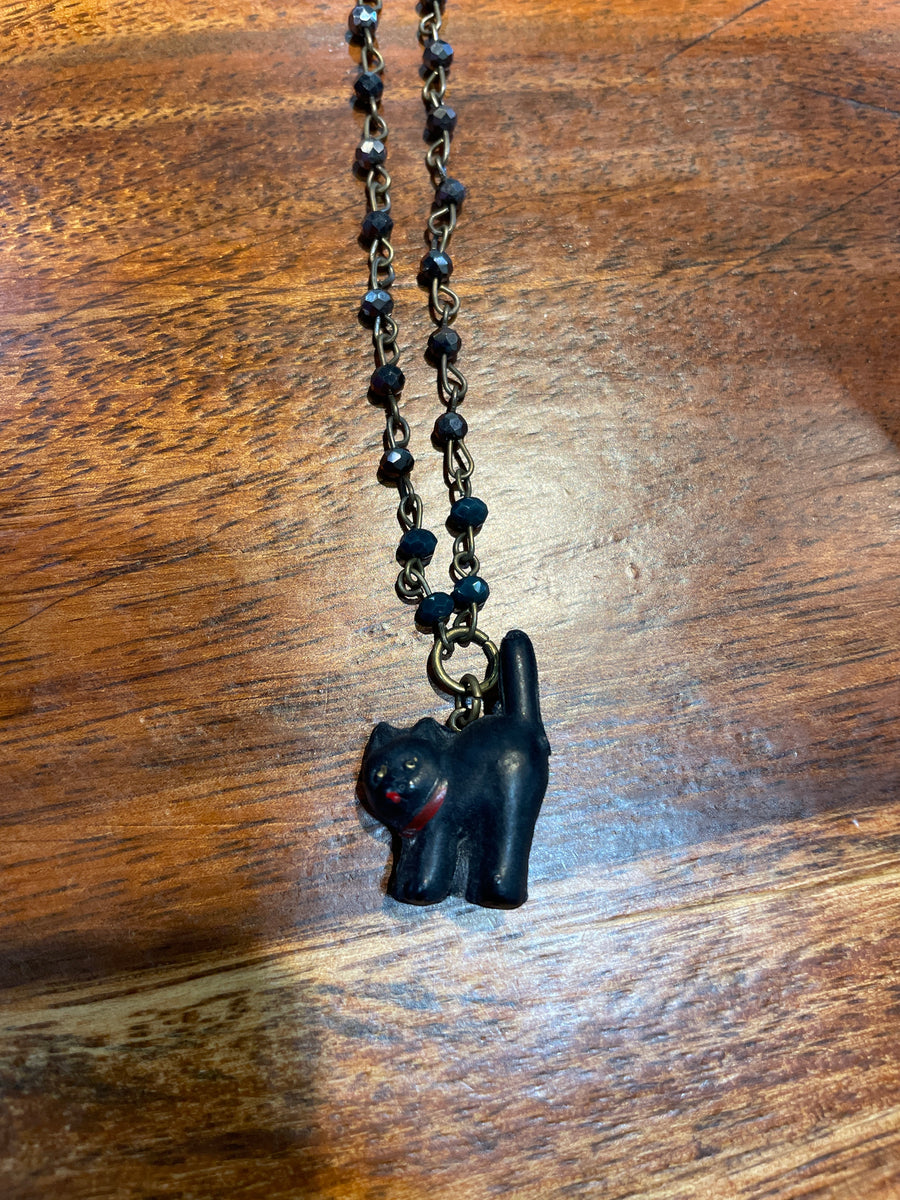 Black Cat Necklace by Gina