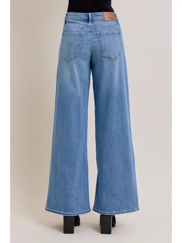 Nori Mid Rise Super Wide Leg Jean by Hidden Jeans