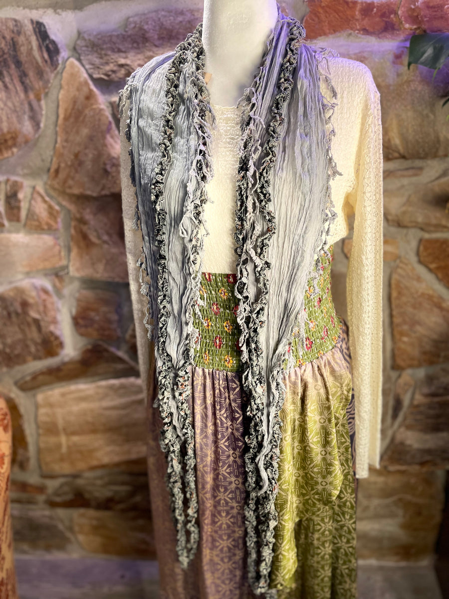 Boho Mixed Tassel Handmade Scarf Necklace