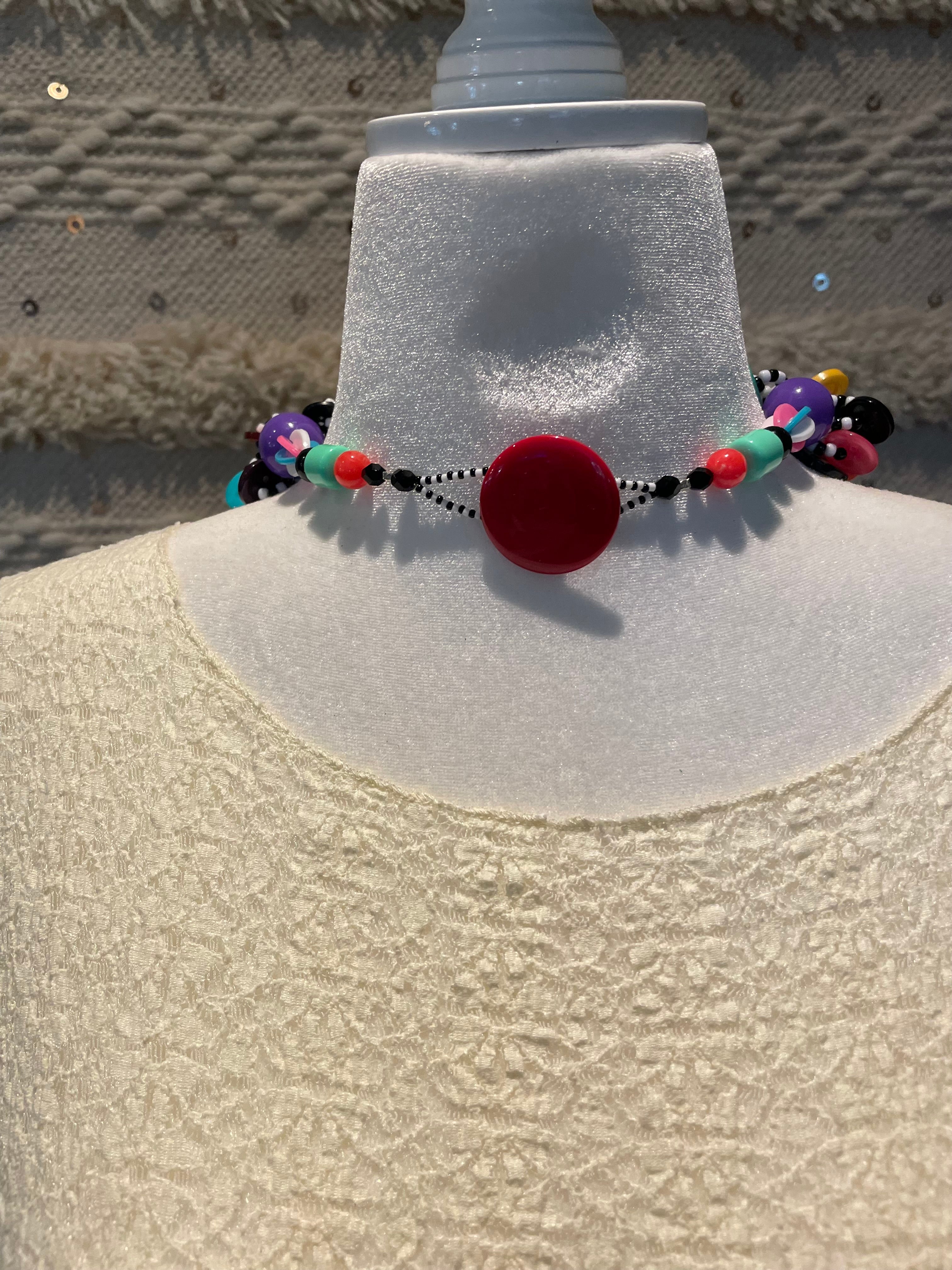 Button Collar Necklace by Lori