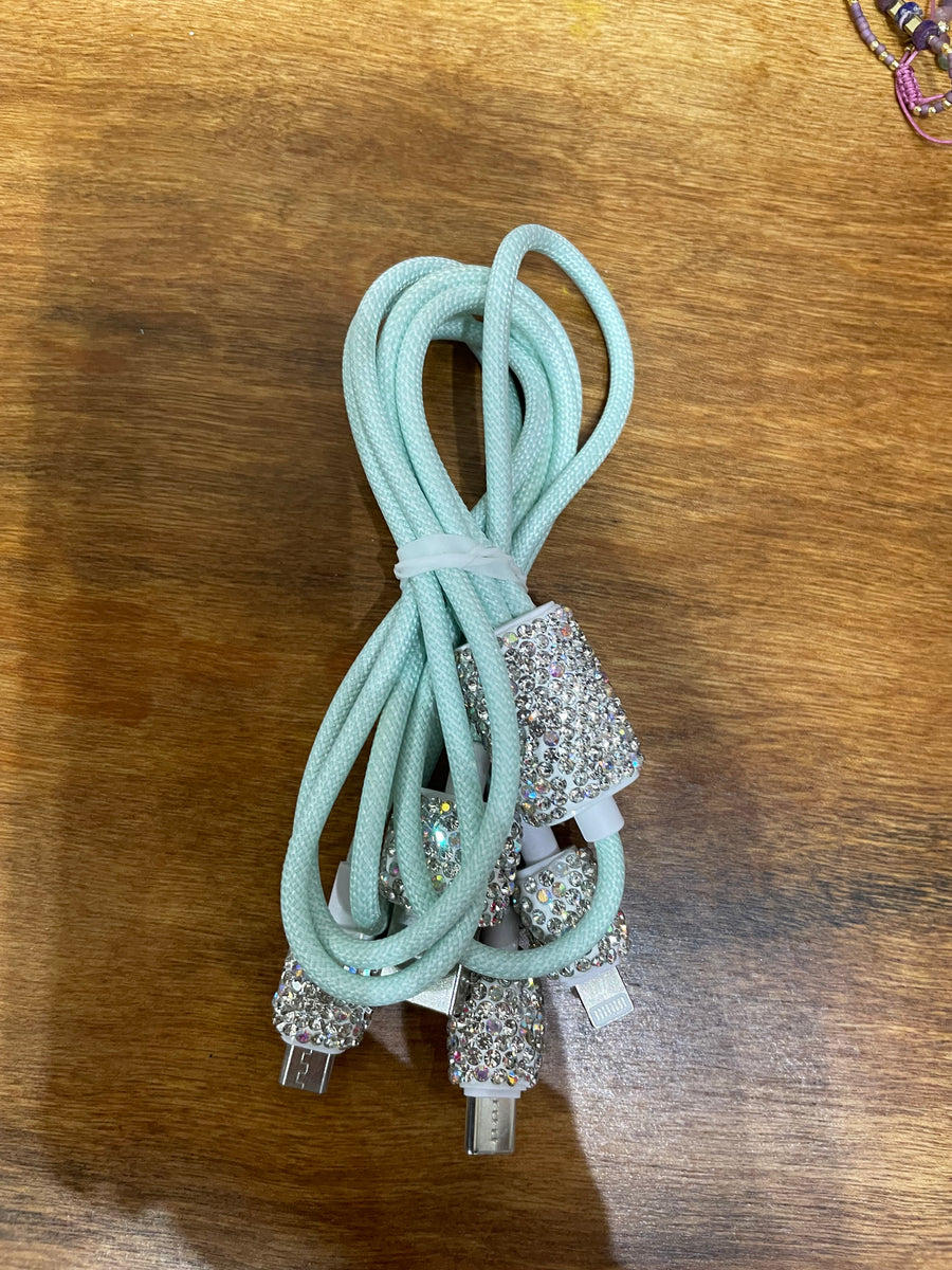 Rhinestone Multi Phone Charge Cord