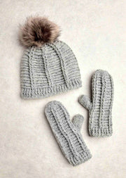 Brecken Pumice Knit Pom Beanie By Many Hands